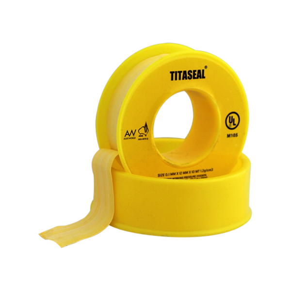 THREAD TAPE 12MM X 10MTR ROLL YELLOW Powell Industrial