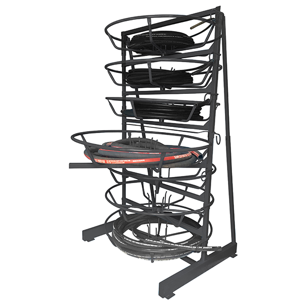 HYDRAULIC HOSE RACK & REEL - 7 TIER TO SUIT 3/16IN TO 1-1/4IN HOSE - Powell  Industrial